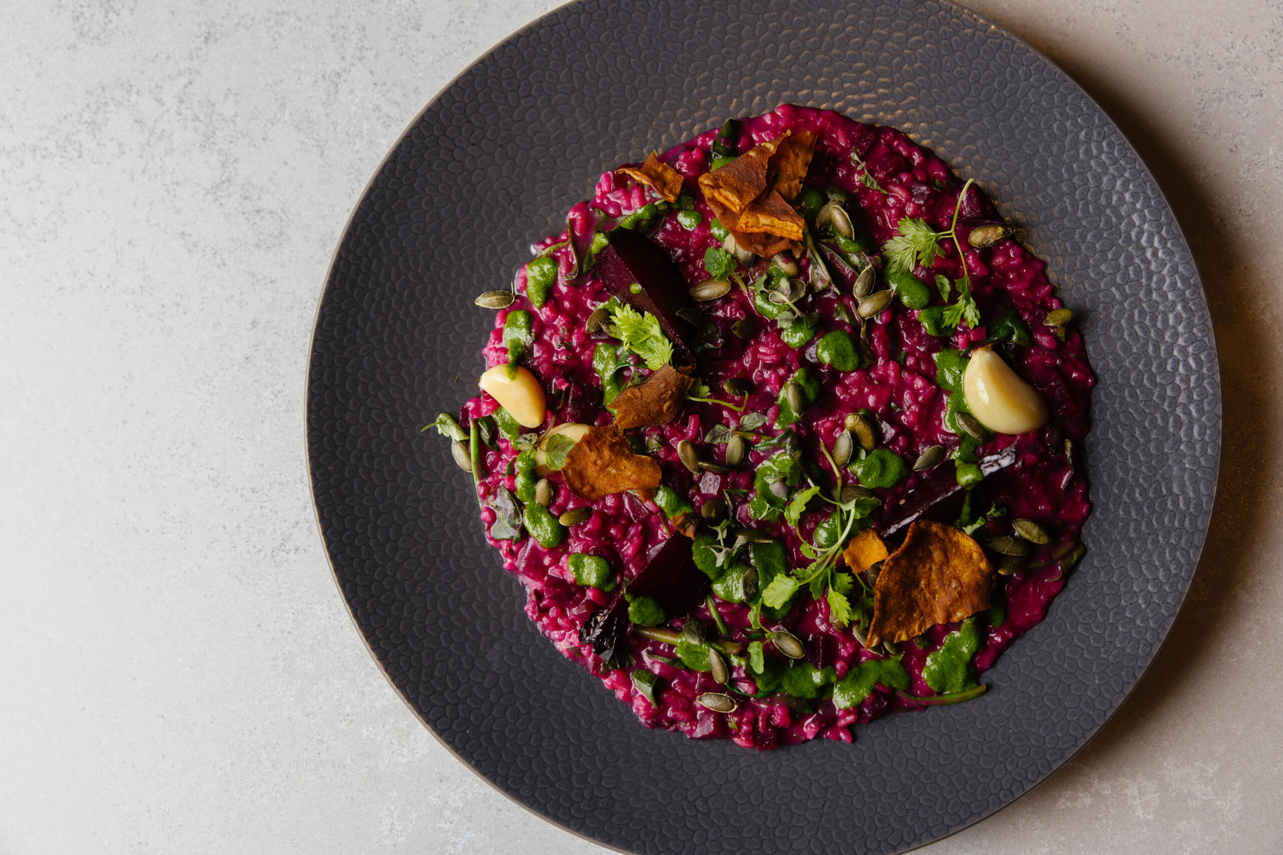 Main_Beetroot and Lemon Myrtle Risotto_Plated Lunch