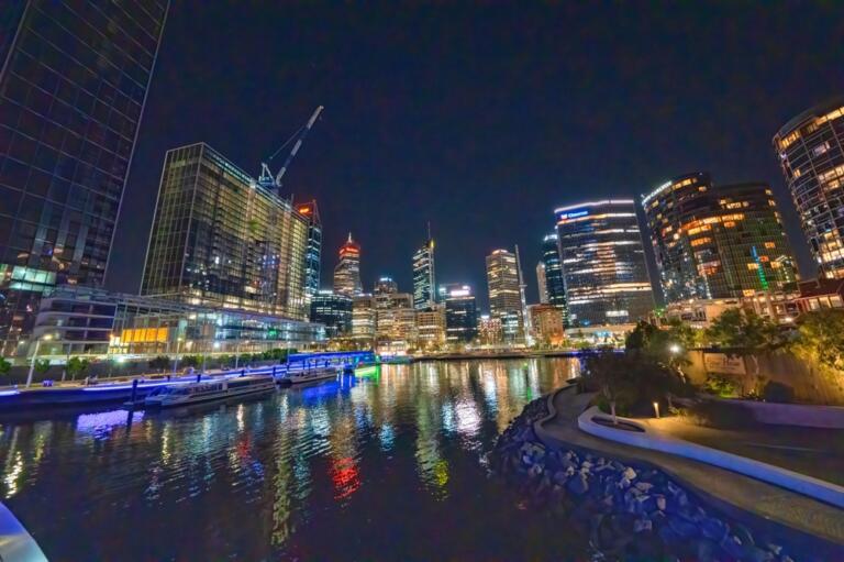 Perth,,Australia,-,September,11,,2023:,Elizabeth,Quay,At,Night.