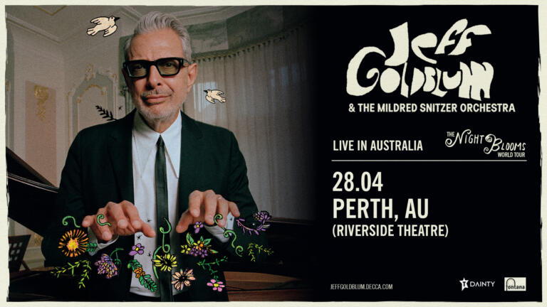 Jeff Goldblum & The Mildred Snitzer Orchestra - The Night Blooms World Tour JEFF_GOLDBLUM_THENIGHTBLOOMS_Social_16x9